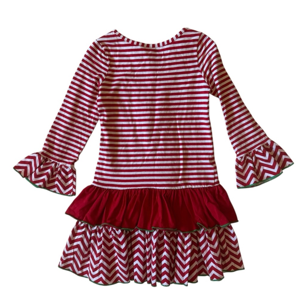 Bonnie Jean Candy Cane Striped Christmas Dress size 6 - Picture 5 of 7